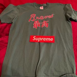 Supreme MLB Braves Kanji T shirt